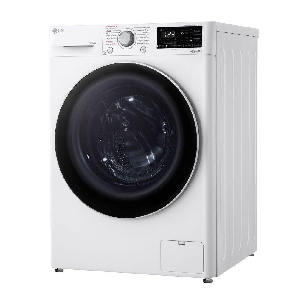 Lava e Seca lg Smart com Inteligência Artificial Aidd 12kg Vc5 Cv3012wc5 Branco 220v - 2