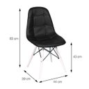 Ver imagem 5 de Kit 4 Cadeiras Eames Eifeel Botone 
