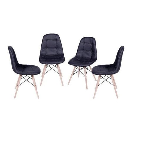 Kit 4 Cadeiras Eames Eifeel Botone 