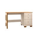 Ver imagem 1 de Escrivaninha Mesa Fênix com 3 Gavetas Off-white/nature