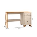 Ver imagem 2 de Escrivaninha Mesa Fênix com 3 Gavetas Off-white/nature