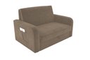 Ver imagem 1 de Sofá Cama Daiane 2 Lugares com Baú Veludo Capuccino Matrix