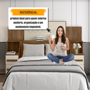 Ver mais imagens de Cabeceira Casal Extensível com 2 Mesas de Cabeceira 4 Gavetas com Tomada Síria 