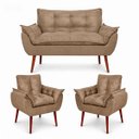 Ver imagem 1 de Kit Namoradeira Opala e 2 Poltronas: Sua Sala de Estar Completa e Elegante