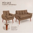 Ver imagem 7 de Conjunto 02 Poltronas + 01 Namoradeira para Sala Capuccino