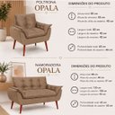 Ver imagem 5 de Conjunto 02 Poltronas + 01 Namoradeira para Sala Capuccino