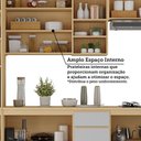 Ver mais imagens de Cozinha Completa 100% MDF 5 Peças com Espaço para Micro-Ondas e Tampo 270cm Aura Luciane Móveis