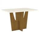 Ver imagem 5 de Mesa de Jantar Vértice 120 Cm Ambiente Canto Reto com Vidro Nature Off White – Henn