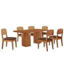 Ver imagem 2 de Mesa de Jantar Eloise 180cm Tampo Mdf Laminado com 6 Cadeiras Copper Premium Moderna Mobília