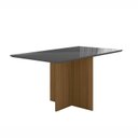 Ver imagem 2 de Mesa de Jantar Retangular com Vidro 6 Lugares 160cm sem Cadeiras Helô Poliman Móveis
