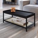 Ver imagem 1 de Mesa de Centro Oslo 93 Cm Madeira Mdp Hanover ou Nero Base Madeira - Artesano