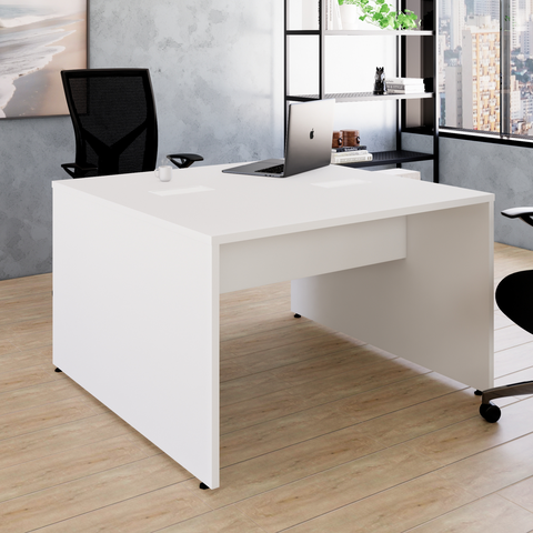 Escrivaninha Dupla Painel Smart 120x120x74cm Yescasa Branco