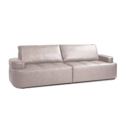Sofá 4 Lugares 276cm Living Sala de Estar Afonso Sintético Pu K01 - D'rossi