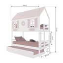 Ver imagem 3 de Treliche Casinha Bela com Coração - Madeira Maciça Branco/rosa | Housin