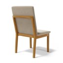 Ver imagem 4 de Kit com 6 Cadeiras Daniela Madeira Maciça Estofada para Mesa de Jantar Veludo Bege 102