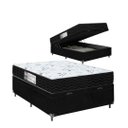 Ver imagem 1 de Cama Box Baú Casal + Colchão Smart Espuma D33 (138x188x61) Preto