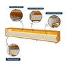 Rack Requinte 2.6 com Led e Rodízio Naturale com Off White - Gelius Móveis - 3