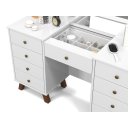 Ver imagem 4 de Penteadeira Camarim El com Iluminação de Led e 9 Gavetas Cor Branco