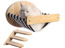 Ver imagem 3 de Cama de Parede para Gatos com Escada 3 Degraus , Prateleiras para Dormir ,brincar e Descansar