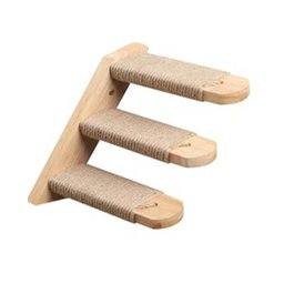 Cama de Parede para Gatos com Escada 3 Degraus , Prateleiras para Dormir ,brincar e Descansar - 4