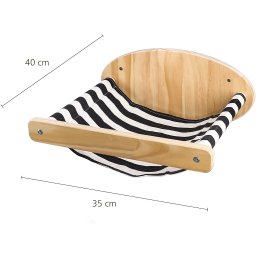 Cama de Parede para Gatos com Escada 3 Degraus , Prateleiras para Dormir ,brincar e Descansar - 5