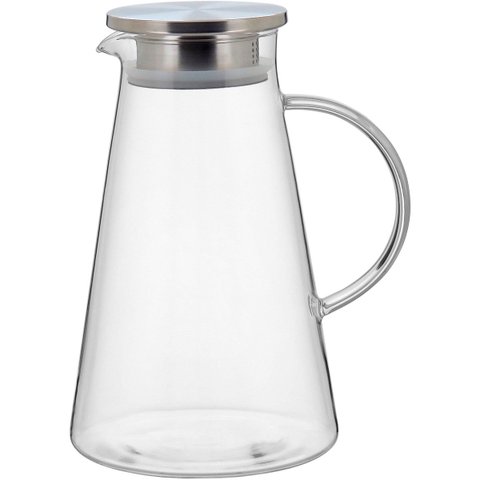 Jarra 23x18x18cm 1,8l Borosilicato Transparente Tampa Inox