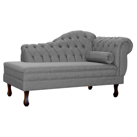 Recamier Larissa Lado Esquerdo Linho Cores - S.a Móveis - Cinza/grafite