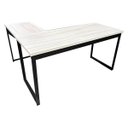 Ver imagem 1 de Mesa Escrivaninha em L Grossa 150x128 Amantea/preto