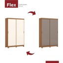 Ver imagem 4 de Guarda Roupa Solteiro Lucca 2 Portas de Correr 2 Gavetas MDF-MDP Cinamomo-Off White 150cm