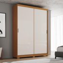 Ver imagem 3 de Guarda Roupa Solteiro Lucca 2 Portas de Correr 2 Gavetas MDF-MDP Cinamomo-Off White 150cm