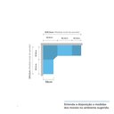 Ver imagem 4 de Guarda Roupa de Canto Casal 6 Portas e 3 Gavetas com Vidro Reflecta Prime Luciane Móveis