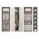 Ver imagem 2 de Guarda Roupa de Canto Casal 6 Portas e 3 Gavetas com Vidro Reflecta Prime Luciane Móveis