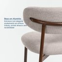 Ver imagem 6 de Kit 6 Cadeiras Metálicas Estofadas Ema CabeCasa MadeiraOriginals Cinza Prata/Imbuia