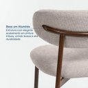 Ver imagem 6 de Kit 6 Cadeiras Metálicas Estofadas Ema CabeCasa MadeiraOriginals Cinza Prata/Imbuia