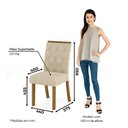 Ver imagem 3 de Conjunto Sala de Jantar Mesa 120cm Tampo Mdf 4 Cadeiras Lupita Casa 812