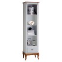 Ver imagem 1 de Estante Torre 03 Prateleiras 1 Gaveta Pés Luiz Xv 60101 - Off White/imbuia Glazer