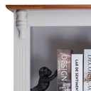Ver imagem 4 de Estante Torre 03 Prateleiras 1 Gaveta Pés Luiz Xv 60101 - Off White/imbuia Glazer