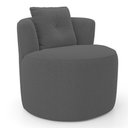 Ver mais imagens de Kit Sofá e 02 Poltronas Orgânicas Living Bob com Almofadas Bouclê Cinza Escuro - Desk Design