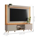 Ver imagem 3 de Painel Home TV Milano 191cm Canela Cinza Fosco para Sala