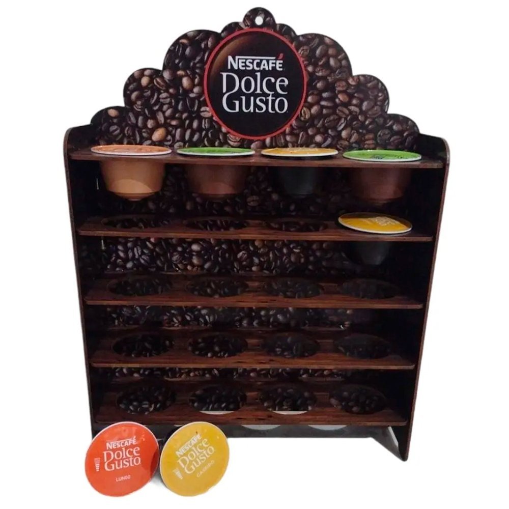 Suporte Organizador Porta 20 Cápsulas Dolce Gusto Coffe Decor