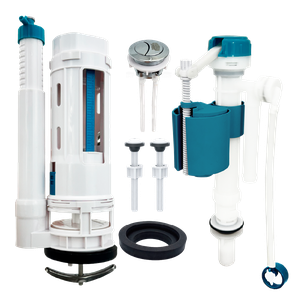 Kit Mecanismo de Descarga Caixa Acoplada Monobloco Completo Smart Depot com Botão Superior Duplo