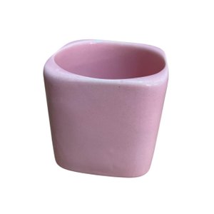 Vaso Decorativo Quadrado Rosa - 230 Ml