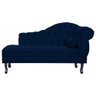 Recamier Divã Larissa Capitonê Lado Esquerdo Corino Cores - S.a Móveis - Azul Marinho - 3