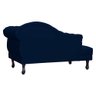 Recamier Divã Larissa Capitonê Lado Esquerdo Corino Cores - S.a Móveis - Azul Marinho - 4