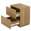 Ver imagem 2 de Mesa de Cabeceira Espaçosa Moderna 50cm 2 Gavetas Quarto Lateral Cama Funcional Luxo Marrom