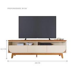 Kit Bancada e Mesa Centro Nápoles Cinamomo Off White - 4