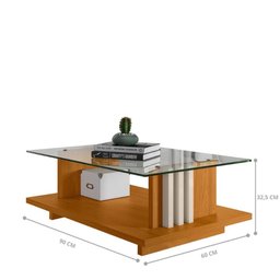 Kit Bancada e Mesa Centro Nápoles Cinamomo Off White - 5
