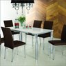 Conjunto Sala de Jantar Mesa Diana 6 Cadeiras Viana Espresso Móveis - 1