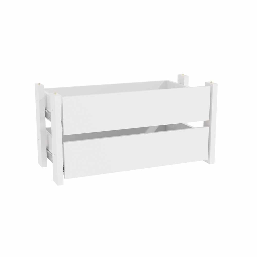 Kit com 02 Gavetas Internas 38,4 X 76,9 X 42cm Linha Modulado Adapt N528 Kappesberg - Branco - 1