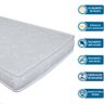 Colchão Berço Americano Baby Luxo Impermeável D18 Branco 70x130cm - 5